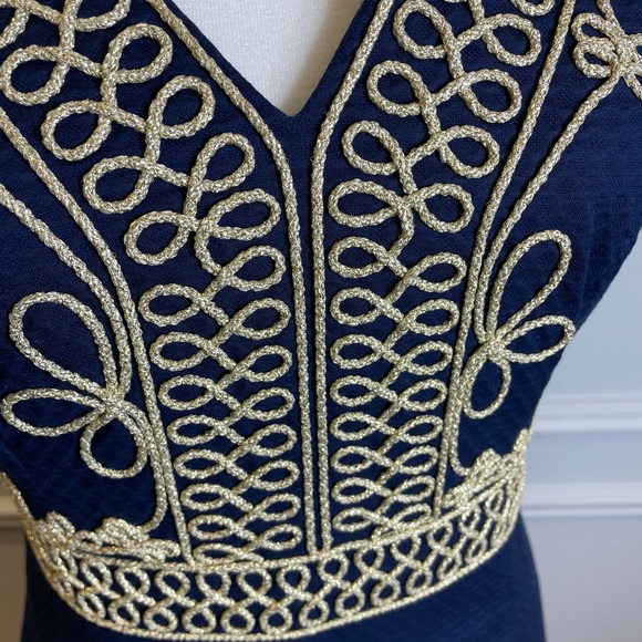 Lilly Pulitzer Aveline Shift NWT Navy Gold 2 - Picture 7 of 16